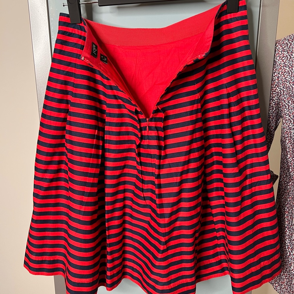 J. Crew Factory Striped Cotton Skirt - Picture 8 of 9